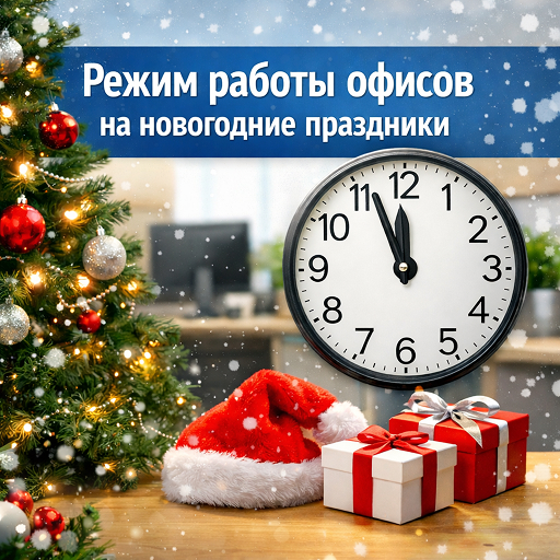Режим работы офисов на новогодние праздники
