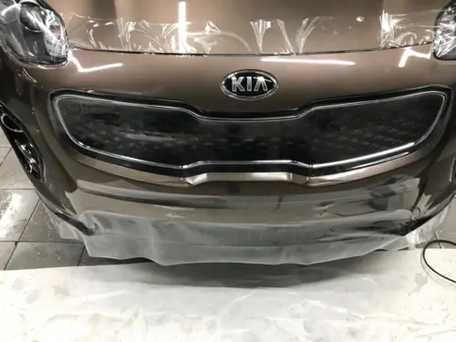 Kia - защита передней части кузова полиуретановой плёнкой - фотография 7