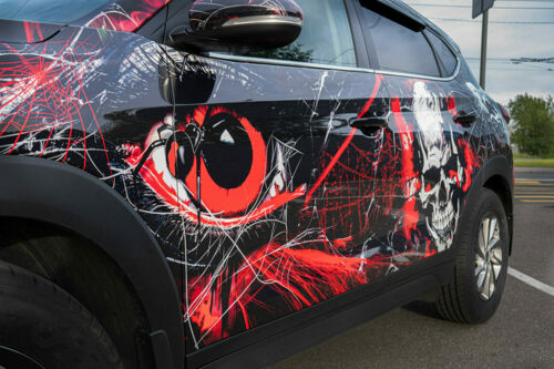 Виниловый дизайн и защита полиуретановой плёнкой Hyundai Tucson — фотография 2