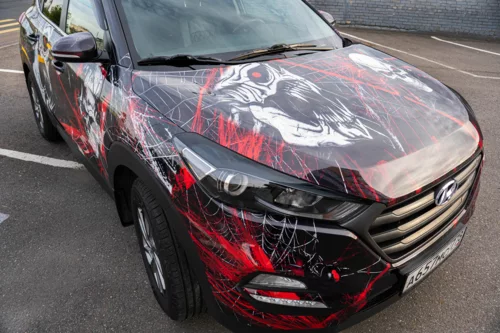 Виниловый дизайн и защита полиуретановой плёнкой Hyundai Tucson — фотография 4
