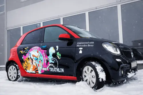Smart Fortwo - яркое брендирование в велосипедной тематике - фотография 2