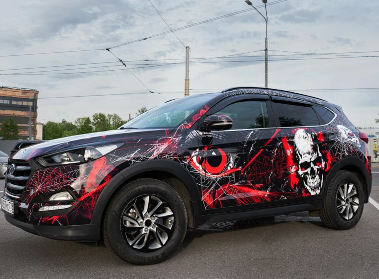 Виниловый дизайн и защита полиуретановой плёнкой Hyundai Tucson
