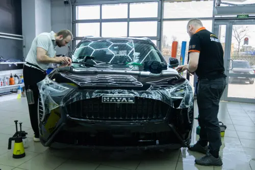 Haval Jolion - защита капота и фар полиуретановой пленкой - фотография 2
