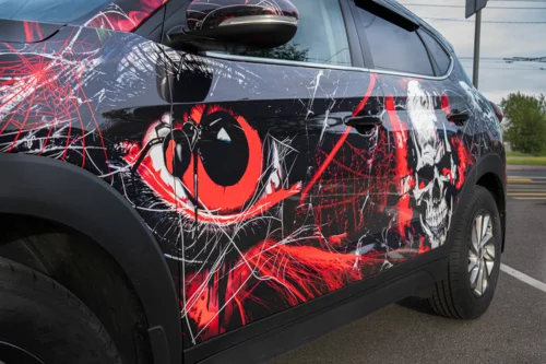 Виниловый дизайн и защита полиуретановой плёнкой Hyundai Tucson — фотография 2