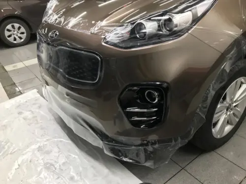 Kia - защита передней части кузова полиуретановой плёнкой - фотография 11