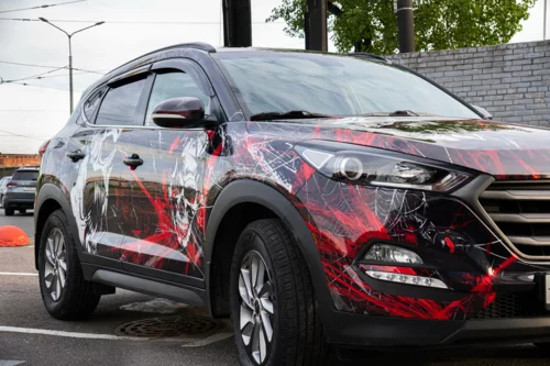 Виниловый дизайн и защита полиуретановой плёнкой Hyundai Tucson — фотография 5