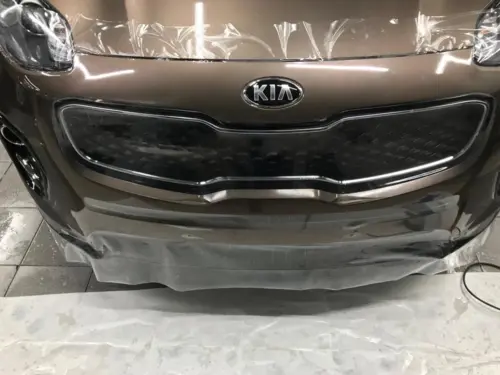 Kia - защита передней части кузова полиуретановой плёнкой - фотография 12
