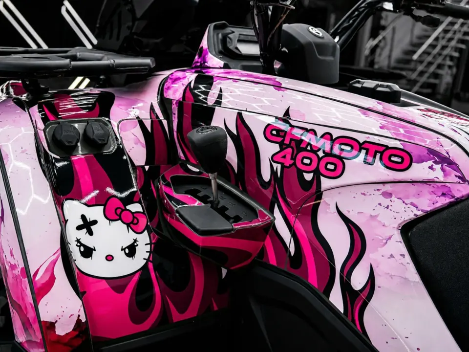 CFMOTO 400 в индивидуальном дизайне Hello Kitty - фотография 1