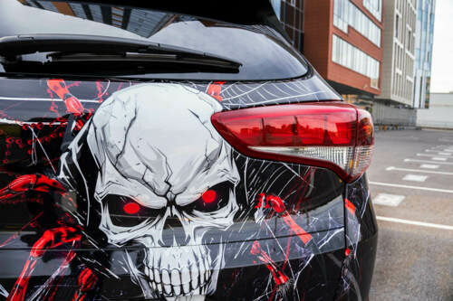 Виниловый дизайн и защита полиуретановой плёнкой Hyundai Tucson — фотография 3
