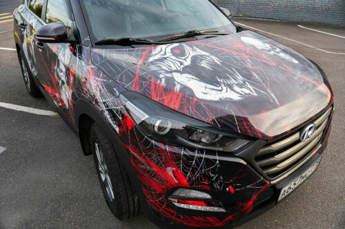 Виниловый дизайн и защита полиуретановой плёнкой Hyundai Tucson — фотография 4
