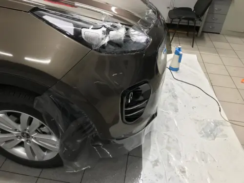 Kia - защита передней части кузова полиуретановой плёнкой - фотография 3